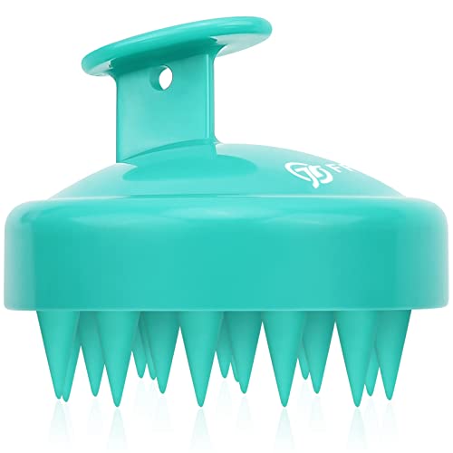 Freatech Hair Scalp Massager Shampoo Brush For Scalp Care And Hair Growth, Shower Hair Scrubber Scalp Exfoliator For Dandruff, Long & Flexible Silicone Bristles For Long, Thick, Curly Hair, Green #TOP13