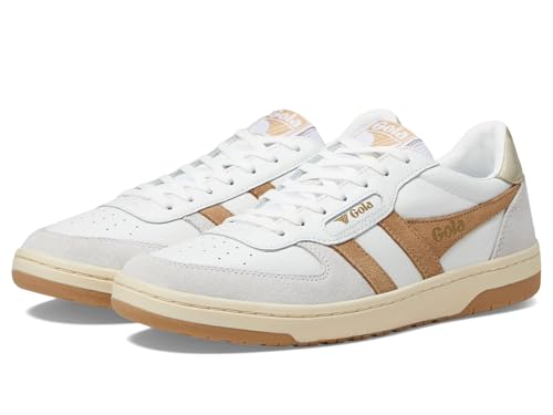Gola Women's Hawk White/Light Caramel/Gold 5 Medium