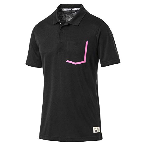 Puma Golf Men's 2019 Faraday Polo, Puma Black-Heather, Large