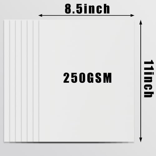 image for TEETOOKEA 30 Sheets White Cardstock, 8.5 x 11 Card Stock, 92lb/250gsm 