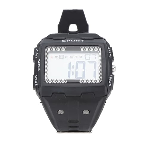Naroote Reloj Deportivo Electrónico, Reloj Deportivo Masculino en una Cómoda Pantalla Grande Digital Portátil para Acampar Afuera (Black)