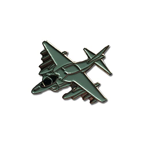 Image of GBJUK Harrier Jump Jet Aircraft Fighter Plane Enamel Pin Lapel Badge with Butterfly Clasp Back