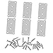 SOLUSTRE 6pcs Mending Plates for Wood Furniture Braces Metal Braces Brackets Straight Braces for Furniture Stainless Straight Bracket Flat Braces Rectangle Stainless Steel X4 Square Yard