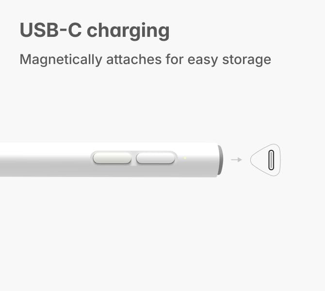 Image of Vibe Touch Stylus - Active Pen, Bluetooth, Programmable Buttons, Vibe Board | Bluetooth, Programmable Buttons, 8ms Response, Magnetic Attachment, USB-C Charging, Compatible with Vibe Board