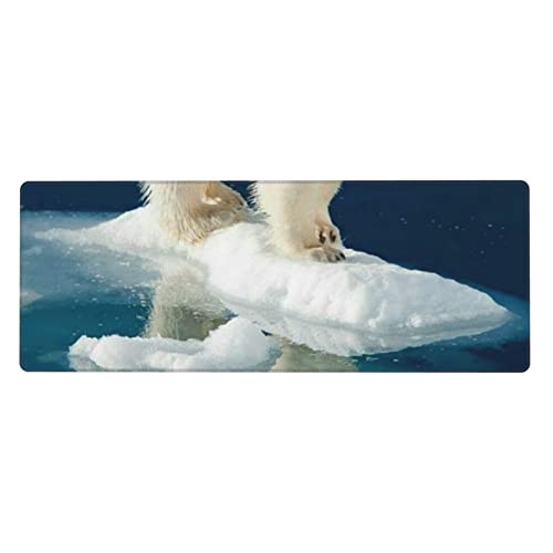 Tapis de souris de jeu ours polaire finition caoutchouc 80cm