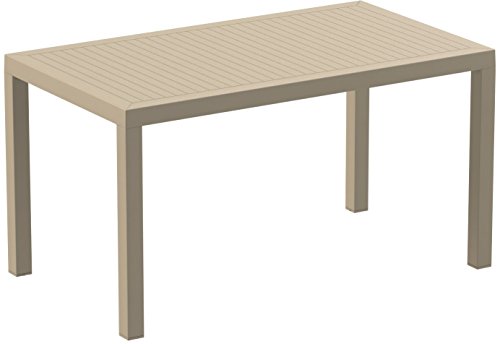 Compamia Ares 55" Resin Patio Dining Table In Dove Gray, Commercial Grade #TOP15