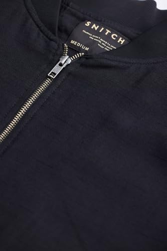 Image of SNITCH Mens Textured Relaxed Fit Jacket