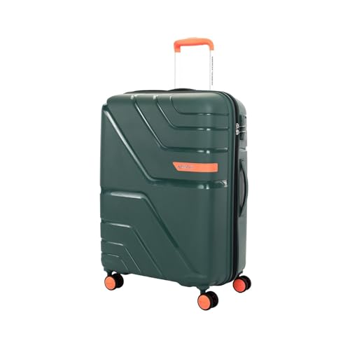 Image of American Tourister Upland Sport | Check-in Trolley Bag (68 cm) | 360 8 Wheel Travel Luggage | Hard Case Polypropylene Suitcase | Mounted Combination Lock | Forest Green