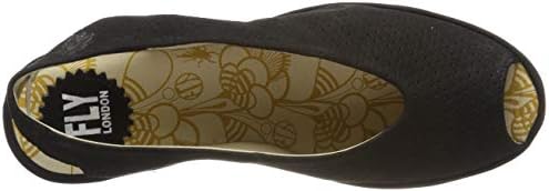 FLY London Womens Yazu Cupido Slingback Heeled Cut Out Peep Toe Sandals - Black - US10/EU41 | Image 4