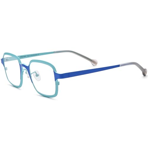 Image of FONEX Colorful Pure Titanium Glasses Frame Women Retro Round Eyeglasses