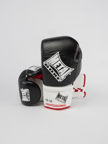 Gants de boxe cuir lacets METAL BOXE Sirius 10 oz pour optimiser la frappe