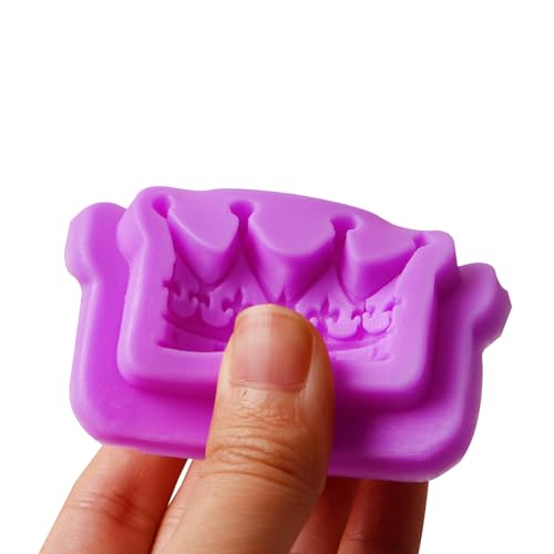 4 Pieces Crown Silicone Fondant Molds, 3D Crown Candy Baking Molds, Princess Crown Cake Decoration Chocolate for Cupcake Topper Sugar Craft Gum Paste Clay Crafting Projects by acvcatto - Image 8