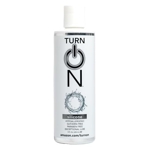Turn On Silicone Based Sex Lube 8 Ounce Premium Personal Lubricant, Long Lasting for Condom Safe Vegan Ph-Balanced Hypoallergenic Glycerin & Paraben Free Intimacy, Water-Based Upgrade for Men & Women