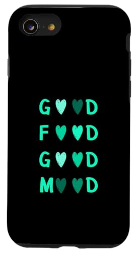 ���C�g�e�B�[�� �A�N�A�J���[ Love Good Food/Mood ���C�g�e�B�[���A�N�A �X�}�z�P�[�X iPhone SE (2020) / 7 / 8 �p