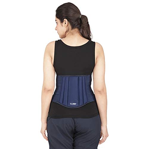 Clubby Lumbar Support Immobilization Posture Correction Back Pain Relief Lumbar Waist Belt for Men/Women Lower Back Adjustable Straps- Blue Color (Non toxic,38-42 inch waist) (XL) (B08X4XBJ3S) Amazon Price History, Amazon Price Tracker