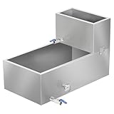 Maple Syrup Evaporator Pan, 30 x 16 x 18.7 Inch Maple Evaporator Pan Stainless Steel Boiling Maple Syrup, 19.5Gal Feed Pan for Home, Outdoor