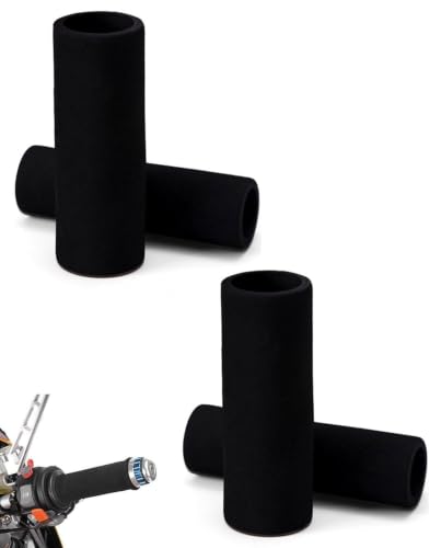 DLDIZM 4 piezas Empuñaduras de Esponja para Manillar de Bicicleta y Moto, Puños Antideslizantes Suaves y Antivibración con Protector de Espuma, Cubre Manetas y Funda para Manillar de Carretera