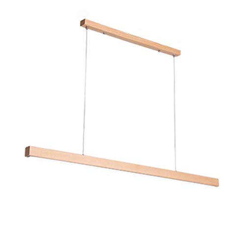 Preisvergleich Produktbild Einfach LED Büro Esstisch Pendelleuchte Dimmbar Pendellampe Holz Hängeleuchte Hängelampe Bürolampe Höheverstellbar Für Esszimmer Wohnzimmer Büro Restaurant Cafe Studio Dimmen Ohne Dimmer (Buche)