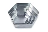 Set of 4 Tier Hexagon Multilayer Birthday/Wedding Anniversary Cake Tins/Cake Pans/Cake Moulds...