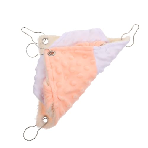 ノーブランド品 ハムスターハンモック ネズミのベビーサークル ぶら下げ 対 チンチラケージハンモック 干し草 動物 ネズミの餌 フリース ハリネズミの食べ物 籐 うさぎのおもちゃ 犬 布