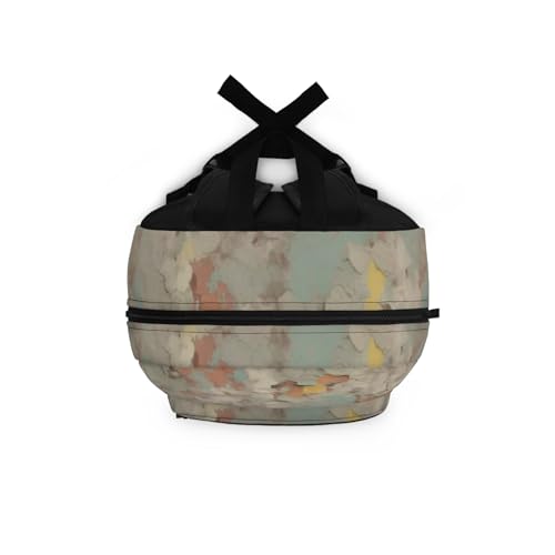 Backpack Vintage Peeling Paint Texture in Soft Pastels and Earthy Tones4