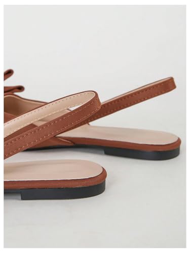 Image of Verdusa Women's Bow Pointed Toe Flat Shoes Slingback Flats Dress Shoes