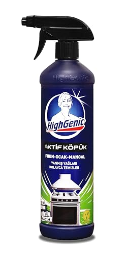 Highgenic Aktif Köpük Fırın Ocak Mangal Temizleyici, 750 Mililitre