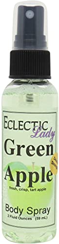Eclectic Lady Green Apple Body Spray, Double Strength, 2 ounces, Body Mist for Women with Clean, Light & Gentle Fragrance, Cologne with Soft, Subtle Aroma For Daily Use