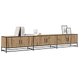 vidaXL TV-Einheiten 2 pcs Artisan-Eiche 240 x 35 x 41 cm Holzwerkstoff, Wohnzimmer, moderner, rechteckiger TV-Ständer, Stauraum, Wandregal für Home-Entertainment, Mediacenter