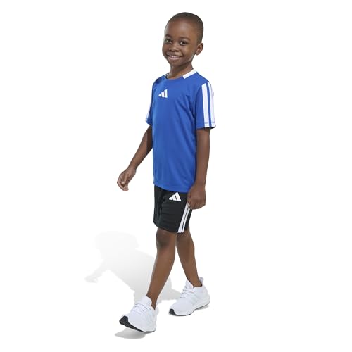 Image of adidas Boys' Short Sleeve 3-Stripe Soccer Tee Shirt and Short Set