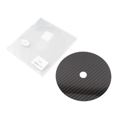 KIMISS Stabilisateur de Disque CD DVD en Fibre de Carbone 0,2 Mm pour Une qualité Sonore Supérieure et Une Réduction des Vibrations dans Les Lecteurs à Plateau Supérieur (Black)