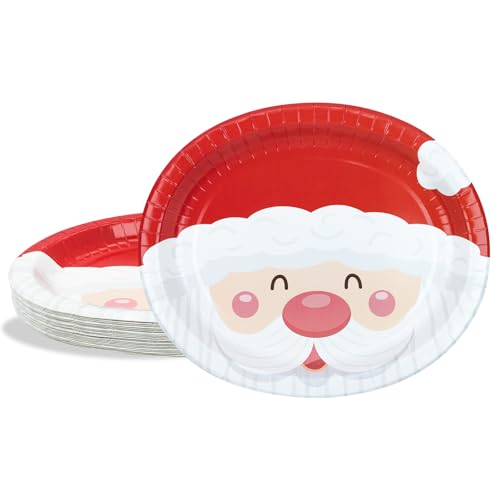 BFB Weihnachten Ovale Pappteller Groß 24 Stück Weihnachtsmann...