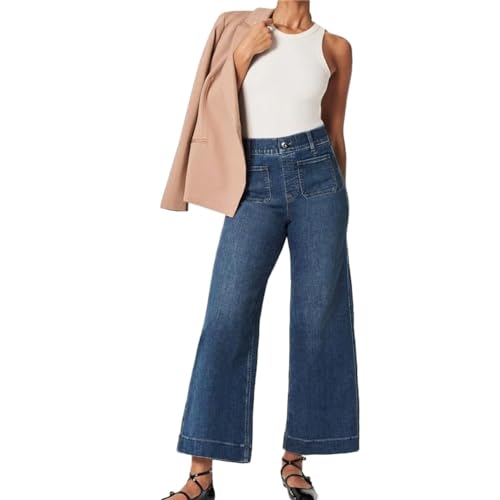 Chiccurva Jeans, Curvachic Wide Leg Pant, Tummy Control Cropped Wide-Leg Jeans