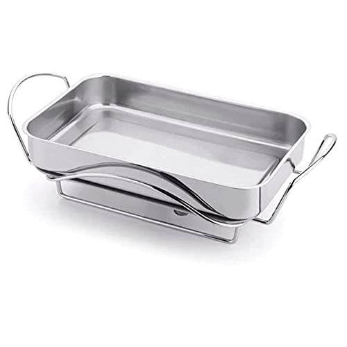 Rechaud Com Assadeira E Tampa Aço Inox 5 Peças
