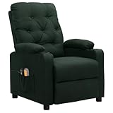 Gecheer Elektrischer Massagesessel Dunkelgrün Stoff, Sessel Wohnzimmer...