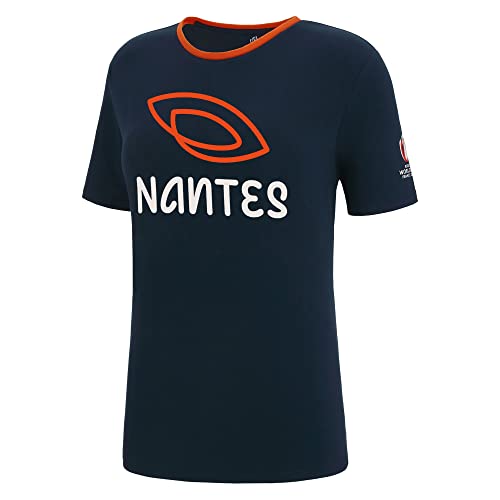 T-shirt Rugby Nantes World Cup 2023 pour femme bleu marine Macron