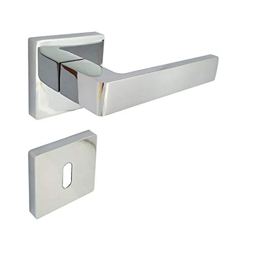 ShouSiFang - Tirador para puerta (cuadrado, acabado cromado) Cover