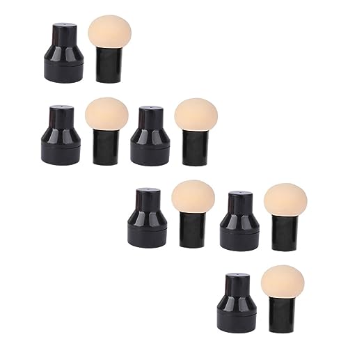 WRITWAA 6Pcs Dual Use Makeup Powder Puff with Handle Simple Makeup Sponge for Application for Home and Salon Use for Foundation and Blush