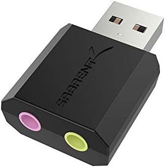 Sabrent USB External Stereo Sound Adapter for Windows and Mac. Plug and Play No Drivers Needed. (AU-MMSA)