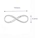 egemmall 2PC Sterling Silver Infinity Symbol Figure 8 Pendant Charm/Link Connector