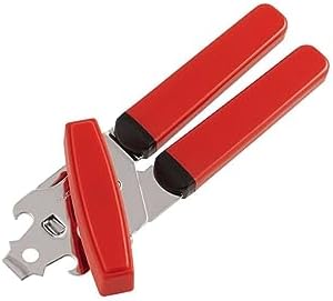 Fackelmann 6.7" Can Opener For Left Handed, Red/Silver image 2