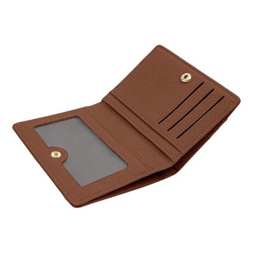 Portafoglio da donna sottile portafoglio da pelle PU in stile retrò da per carte di credito marrone vedi descrizione Vedi