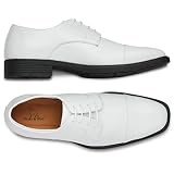 Drake & Wolf Handmade Mens Oxford Shoes - Mens Dress Shoes - Classic Manmade Microfiber Leather Oxfo