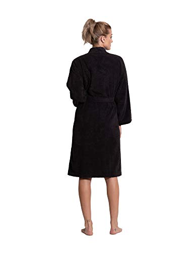 Image of Turkuoise Soft & Absorbent Towel Robe, 100% Cotton Turkish Terry Cloth Kimono Bathrobes for Women