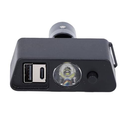 Fafeicy Luz LED Universal para Silla Eléctrica con Cabezal XLR de 3 Pines Puerto de Carga USB Ángulo Ajustable Amplia Iluminación Fácil Instalación Accesorio para Scooter de Movilidad