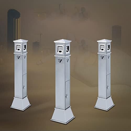 BODHIS Mülleimer für den Außenbereich, Aschenbecher, Mülleimer für den Außenbereich, Mülleimer aus Edelstahl, Säule, vertikaler Aschenbecher, Abfalleimer für den Außenbereich, Mülleimer für den Flur – Bild 7