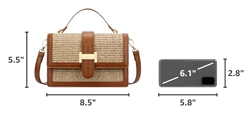 KKXIU Straw Summer Crossbody Bag