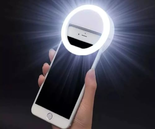 Mini Ring Light com Luz de LED e Brilho Ajustável