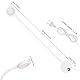 ERWEY LED Wandleuchte weiße Leselampe Wand, Bettleuchte mit Touch Button Einstellbar Licht 3000-6000K, 4W Bettlampe 360° Flexible Schwanenhals Lampe mit USB-Ladeanschluss für Bett, Schlafzimmer