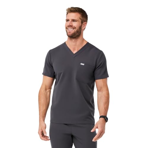 Image of FIGS Leon Scrub Top for Men | 3 Pockets, Tailored Fit, Modern V-Neck, 4-Way Stretch, Moisture-Wicking